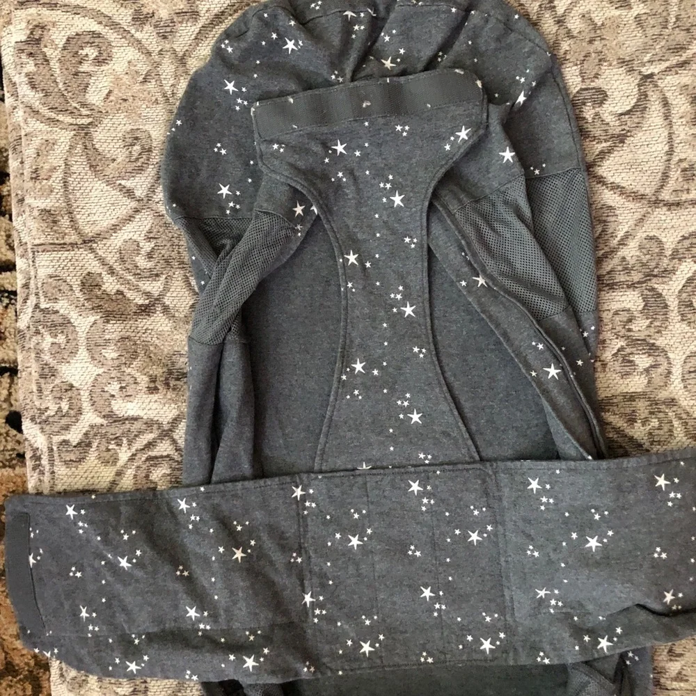 Happiest Baby Swaddle Star-Print Grey Full Zip Swaddle Sleepea 5-Second Swaddle
